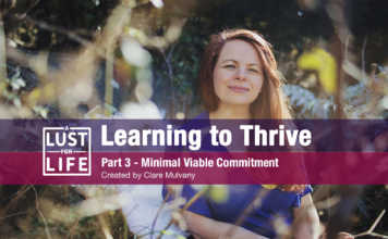 Part 3 – Learning to Thrive: Minimal Viable Commitment